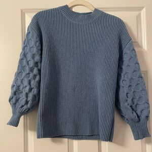 Light Blue 3D Details Sweater
